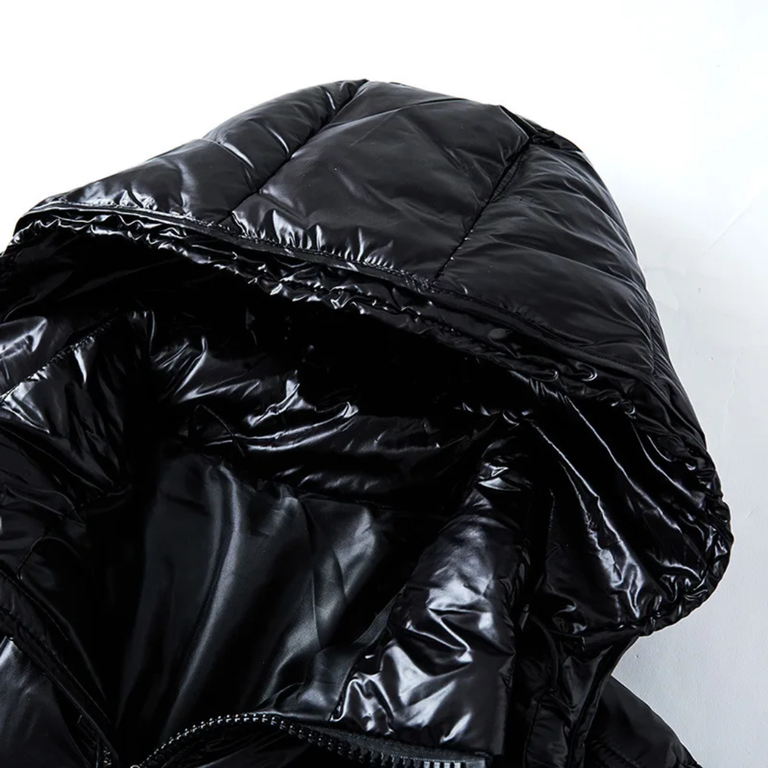 Ralph | Winter Puffer Jas | Gewatteerde Glanzende Donsjas met Capuchon