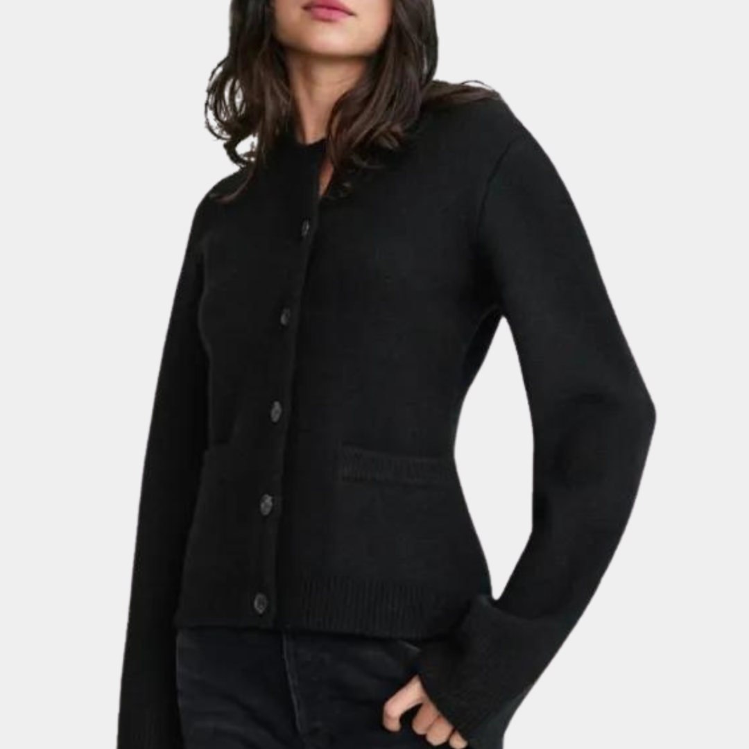 Annemieke | Dames Gebreid Vest | Cardigan met Knopen en Ronde Hals