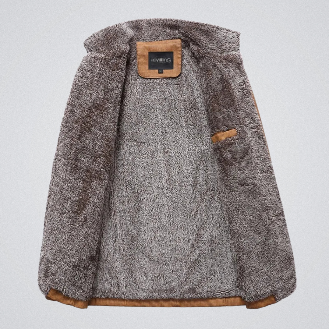 Bob | Heren Winter Jas | Jack Met Bont-Fleece Voering En Opstaande Kraag