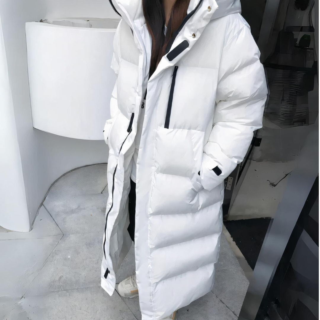 Desiree | Dames Lange Gewatteerde Winter Jas | Parka met Capuchon van Warm Bont