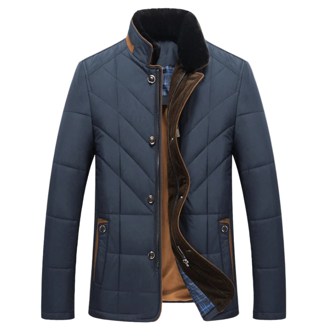 Alvin | Heren Bomber Jack | Winterjas Met Volledige Ritssluiting En Verwarmde Kraag