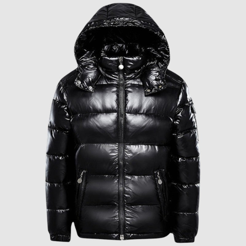 Ralph | Winter Puffer Jas | Gewatteerde Glanzende Donsjas met Capuchon