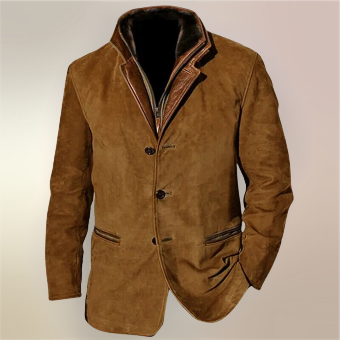 Daniel | Heren Winter Jas | Vintage Jas Met Zak, Winddicht En Knoopsluiting