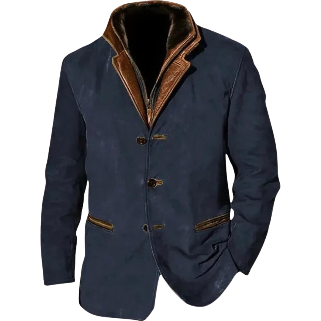 Daniel | Heren Winter Jas | Vintage Jas Met Zak, Winddicht En Knoopsluiting