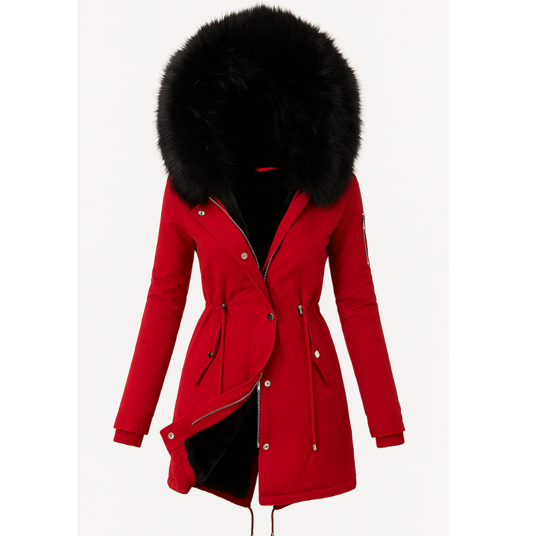 Victoria | Dames Parka Winter Jas | Winddicht Met Capuchon van Bont