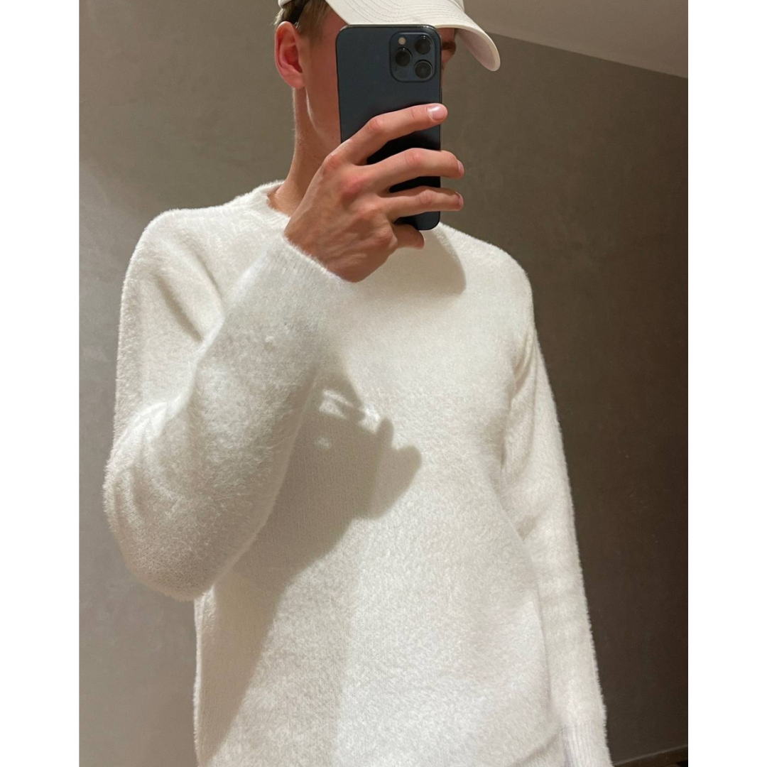 Charlie | Warme Winter Trui Met Ronde Hals | Losse Pasvorm met Lange Mouwen