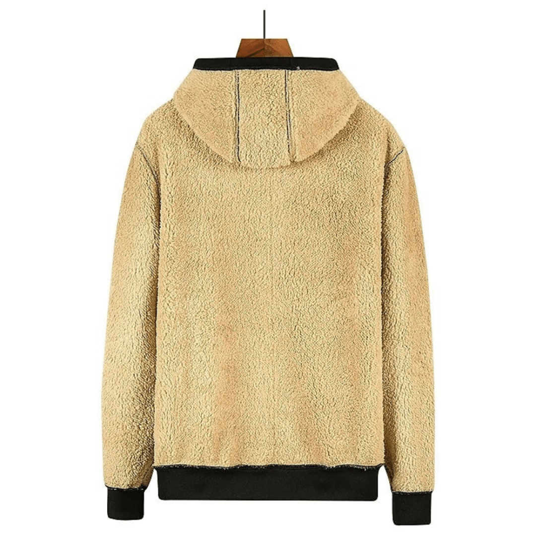 Bram | Fleece Hoodie Winterjas met Ritssluiting en Zakken