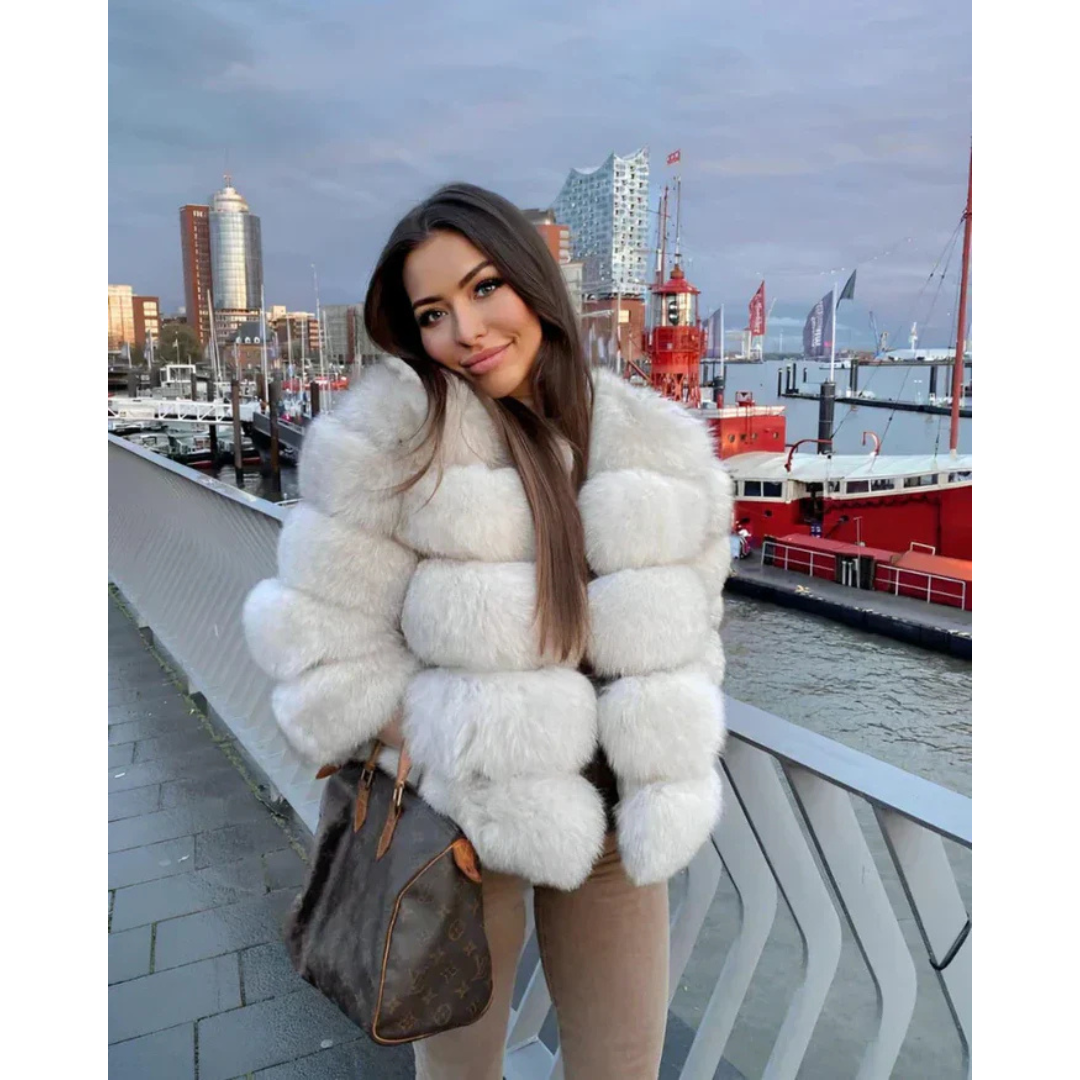 Francesca | Dames Bonte Winter Jas | Warme Puffer Jas Met Dikke Voering