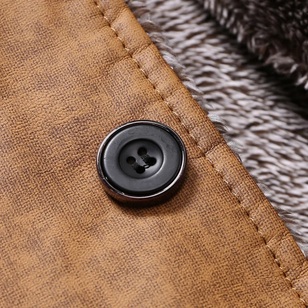 Bob | Heren Winter Jas | Jack Met Bont-Fleece Voering En Opstaande Kraag