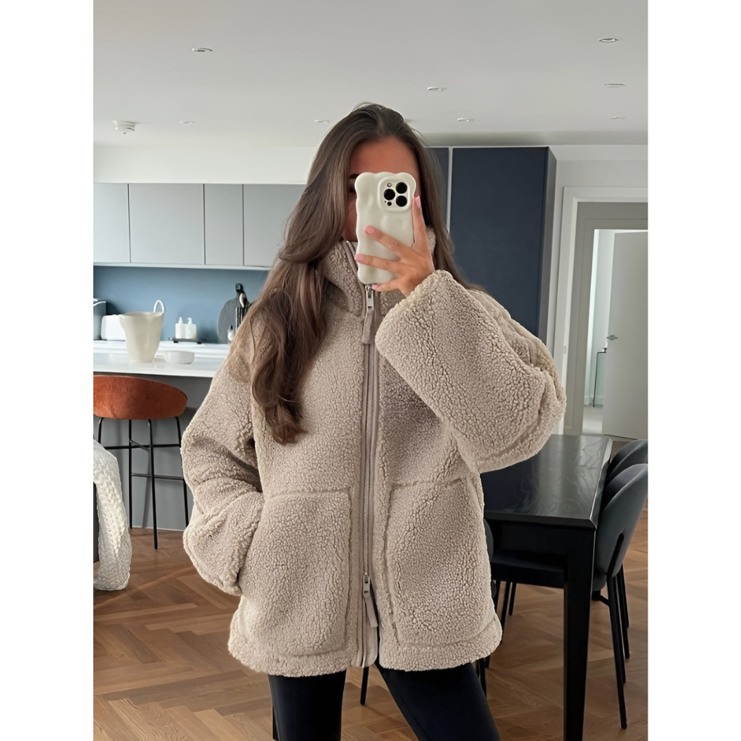 Martha | Teddy Jas | Losse Pasvorm met Ritssluiting Voor Dames