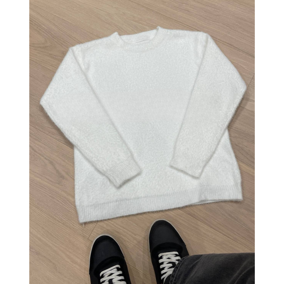 Charlie | Warme Winter Trui Met Ronde Hals | Losse Pasvorm met Lange Mouwen