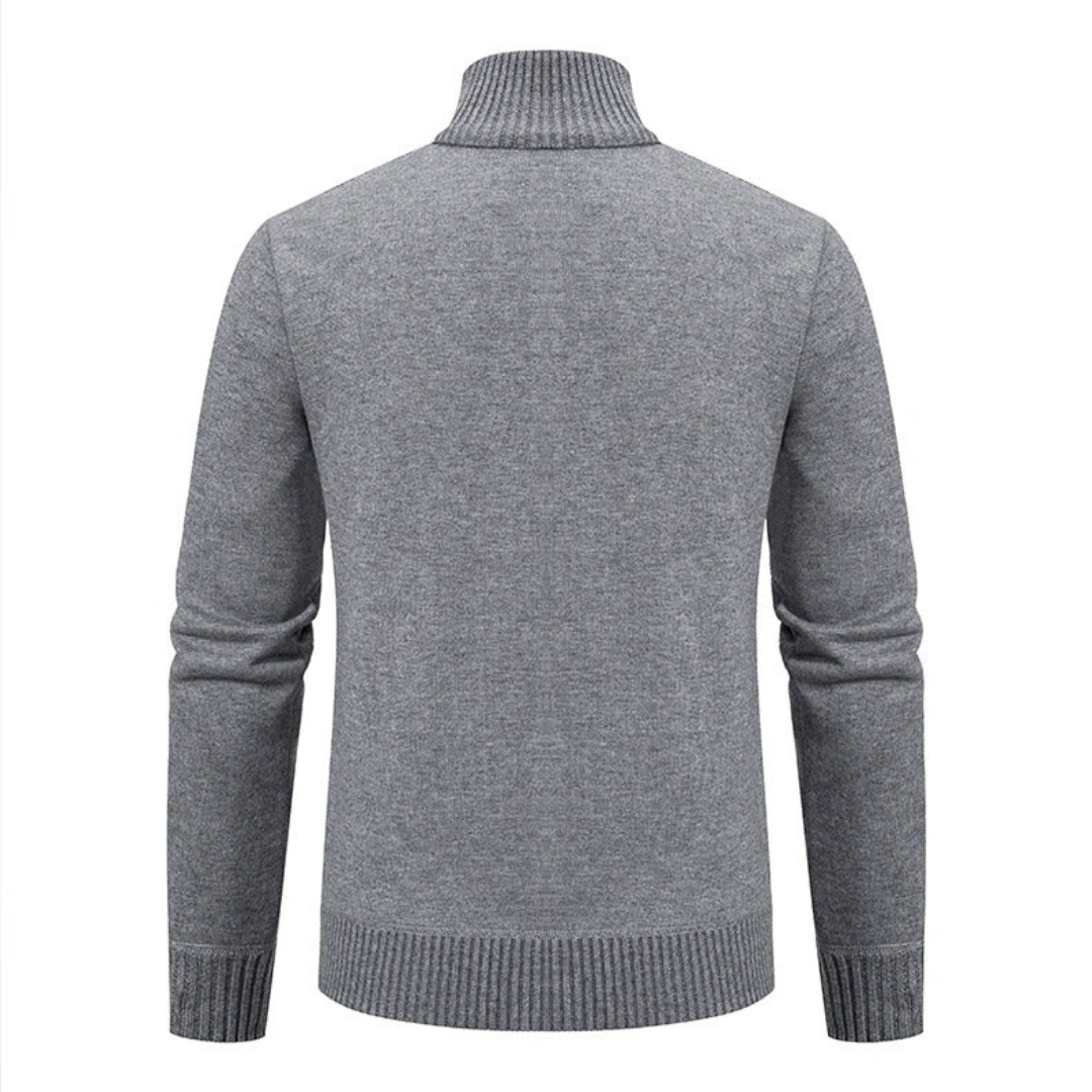 Arnold | Heren Vest | Slim fit - Kabelgebreid Met Sjaalkraag En Rits