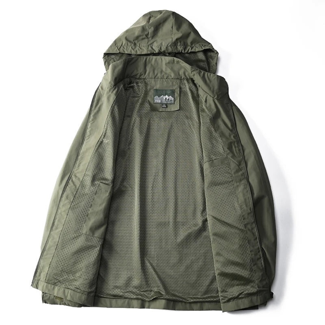 Guido | Heren Sportieve Jas | Militaire Windbreaker met Zakken - Werkjas