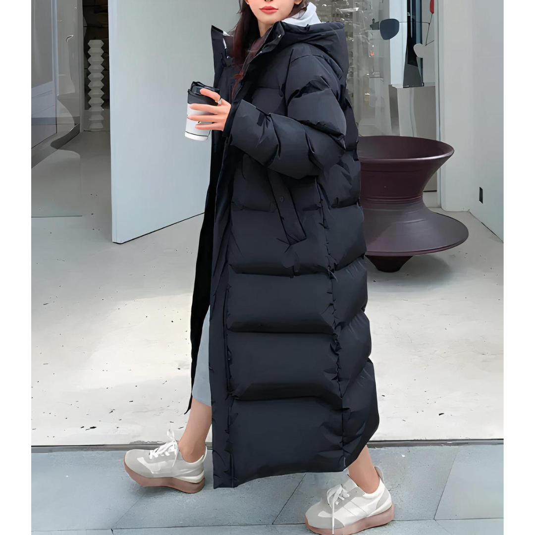 Desiree | Dames Lange Gewatteerde Winter Jas | Parka met Capuchon van Warm Bont