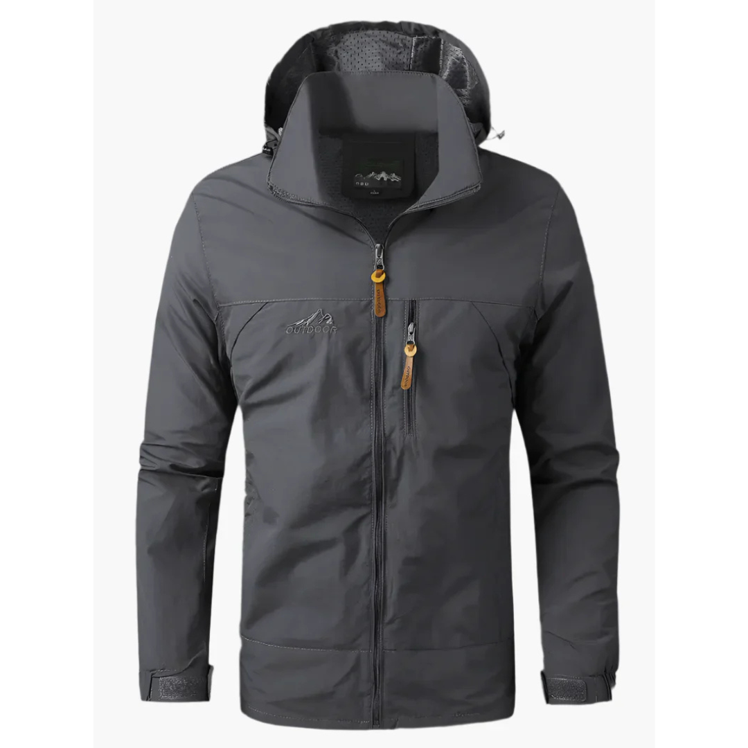 Adrian | Heren Wind Jack Met Capuchon | Dunne Militaire Outdoorjas voor Wandelen & Kamperen