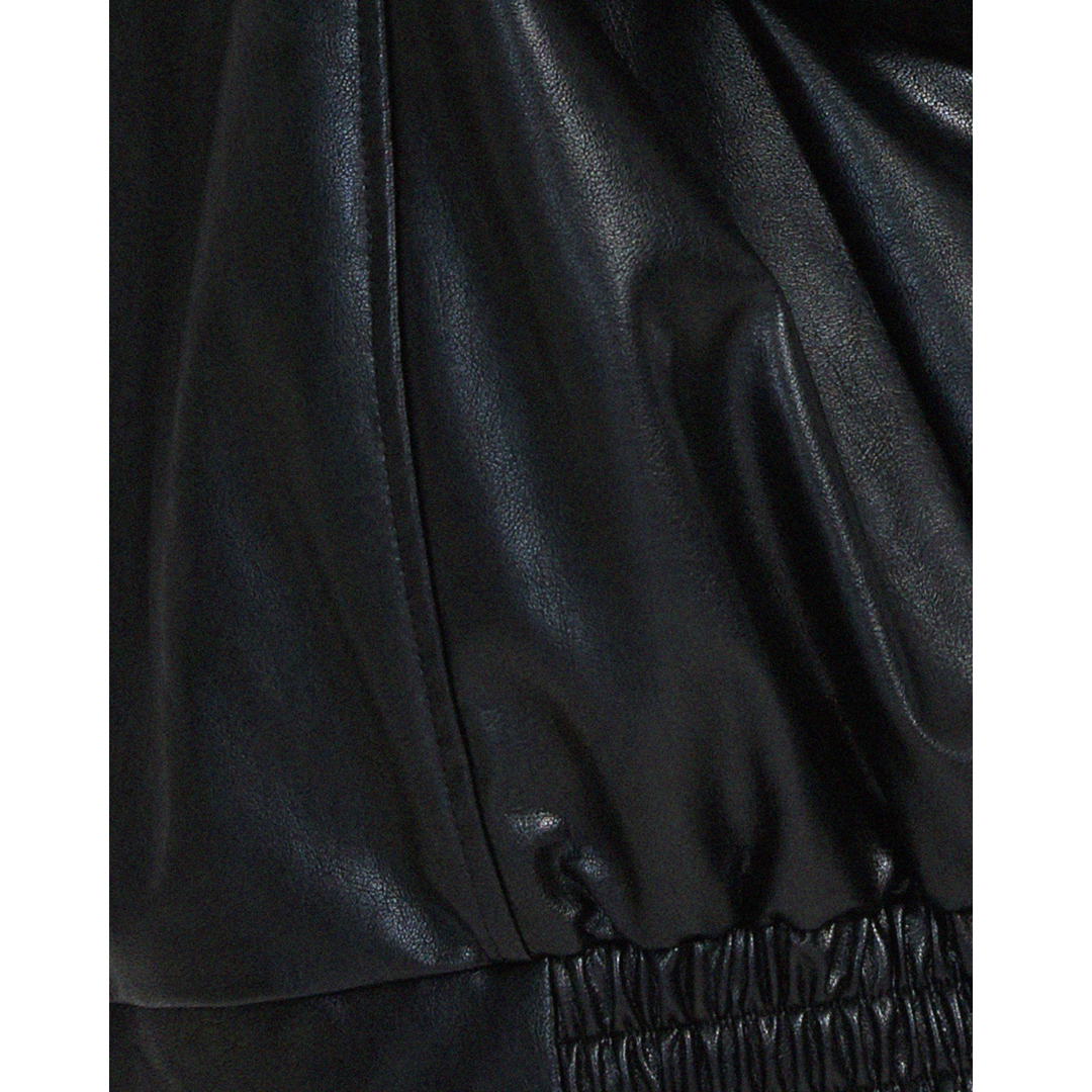 Cato | Leren Jas | Oversized Bikerjack met Lange Mouwen