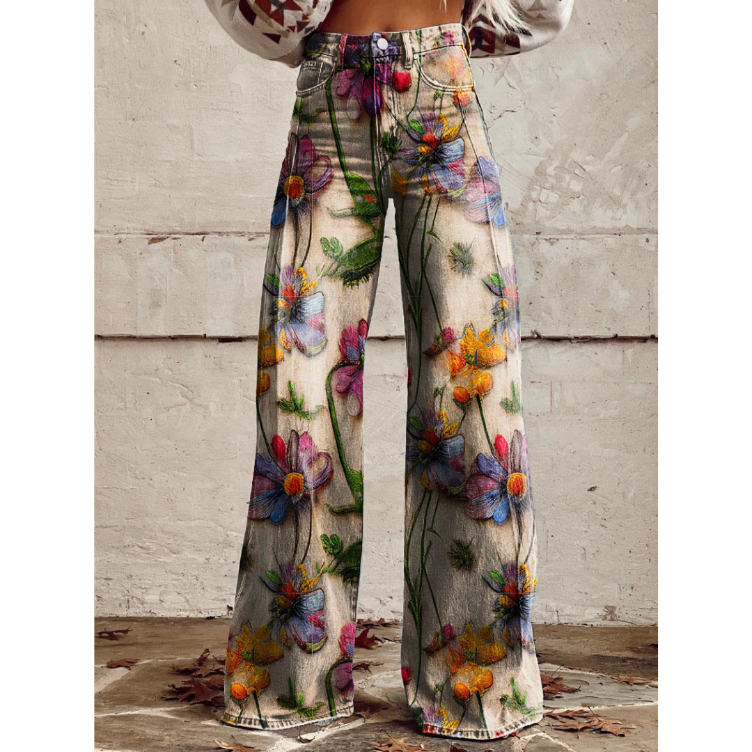 Tessa | Kleurrijke broek met Uniek Patroon