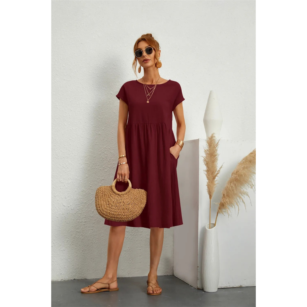 Tess | Dames Jurk | Midi met luchtige stof