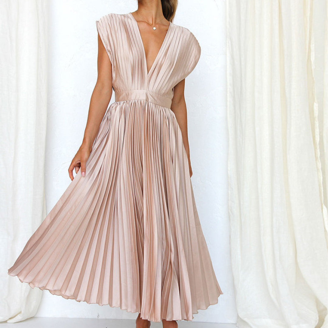 Eva | Dames Jurk | Midi met V-hals