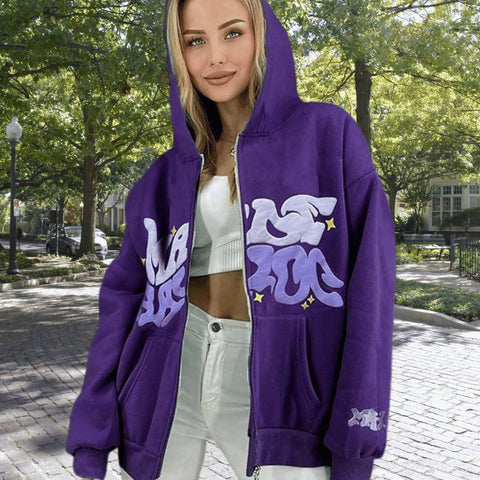 Unisex Hoodie met Graffiti-Print – Streetwear in Trendkleuren