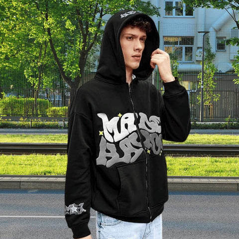 Unisex Hoodie met Graffiti-Print – Streetwear in Trendkleuren