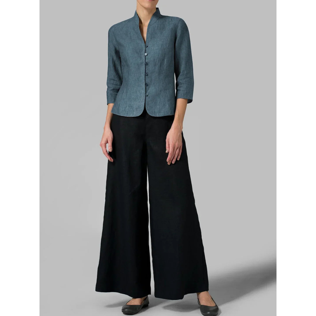 Nola | Dames Blouse | Chique met Opstaande Kraag
