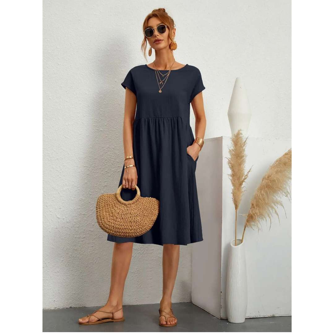 Tess | Dames Jurk | Midi met luchtige stof