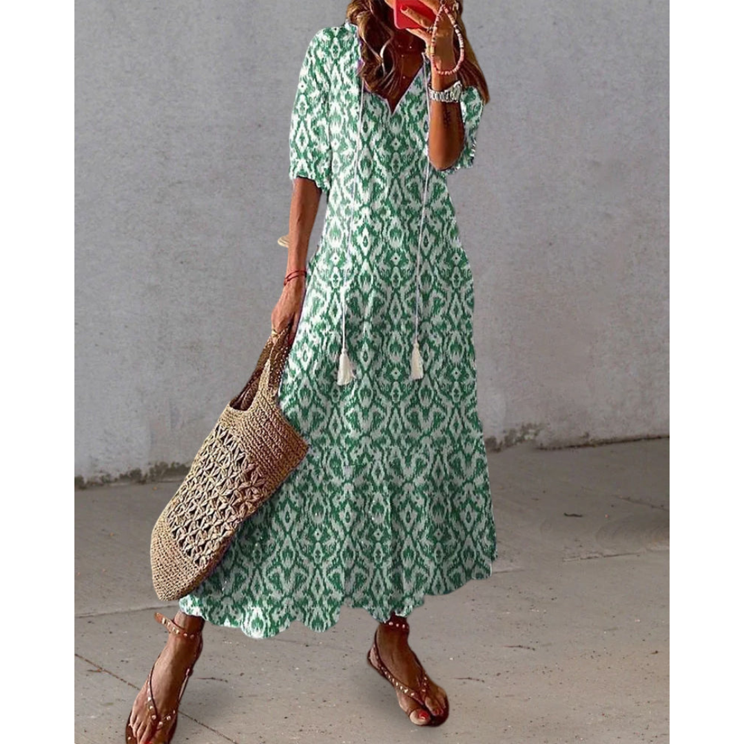 Patricia | Dames Jurk | Midi met Patroon