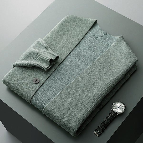 Leonard | Heren Vest | V-Hals Gebreid Cardigan Met Knopen