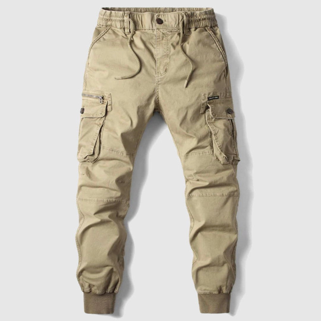 Mika | Heren Cargo Broek Met Elastische Taille En Trekkoord
