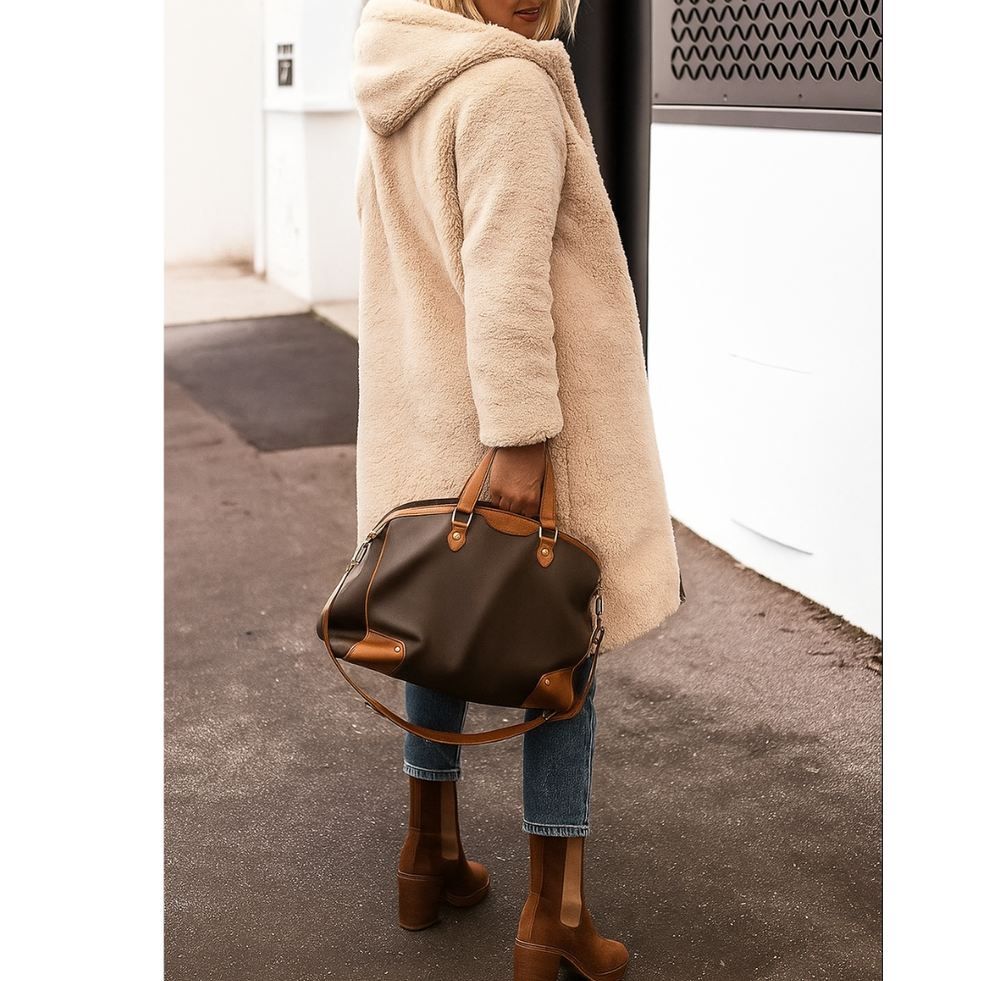 Laura | Dames Winter Jas | Lange Gewatteerde Pufferjas Met Capuchon En Fleecevoering