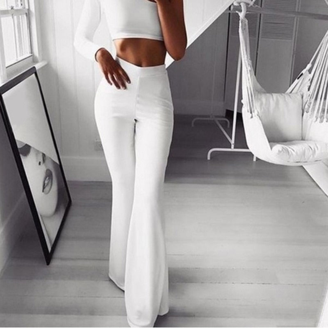 Hendrika | Dames Flared Broek | Hoge Taille en Uitlopend