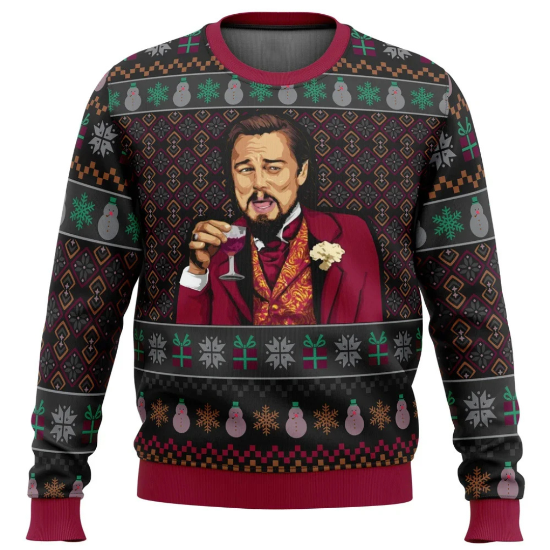 Andries | Heren (Foute) Kersttrui Met Lachende Leo DiCaprio Meme