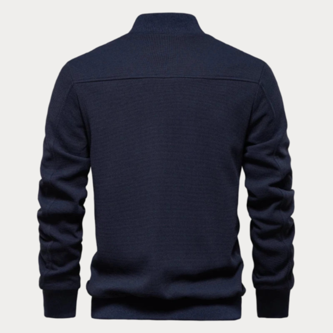 Siem | Heren Bomber Jack met Staande Kraag en Binnenzak | Overgangsjack met Rits