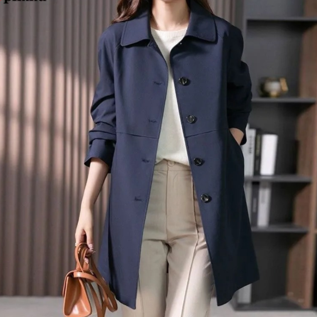 Isabella | Dames Trenchcoat met Knoopsluiting | Windbreaker Jas