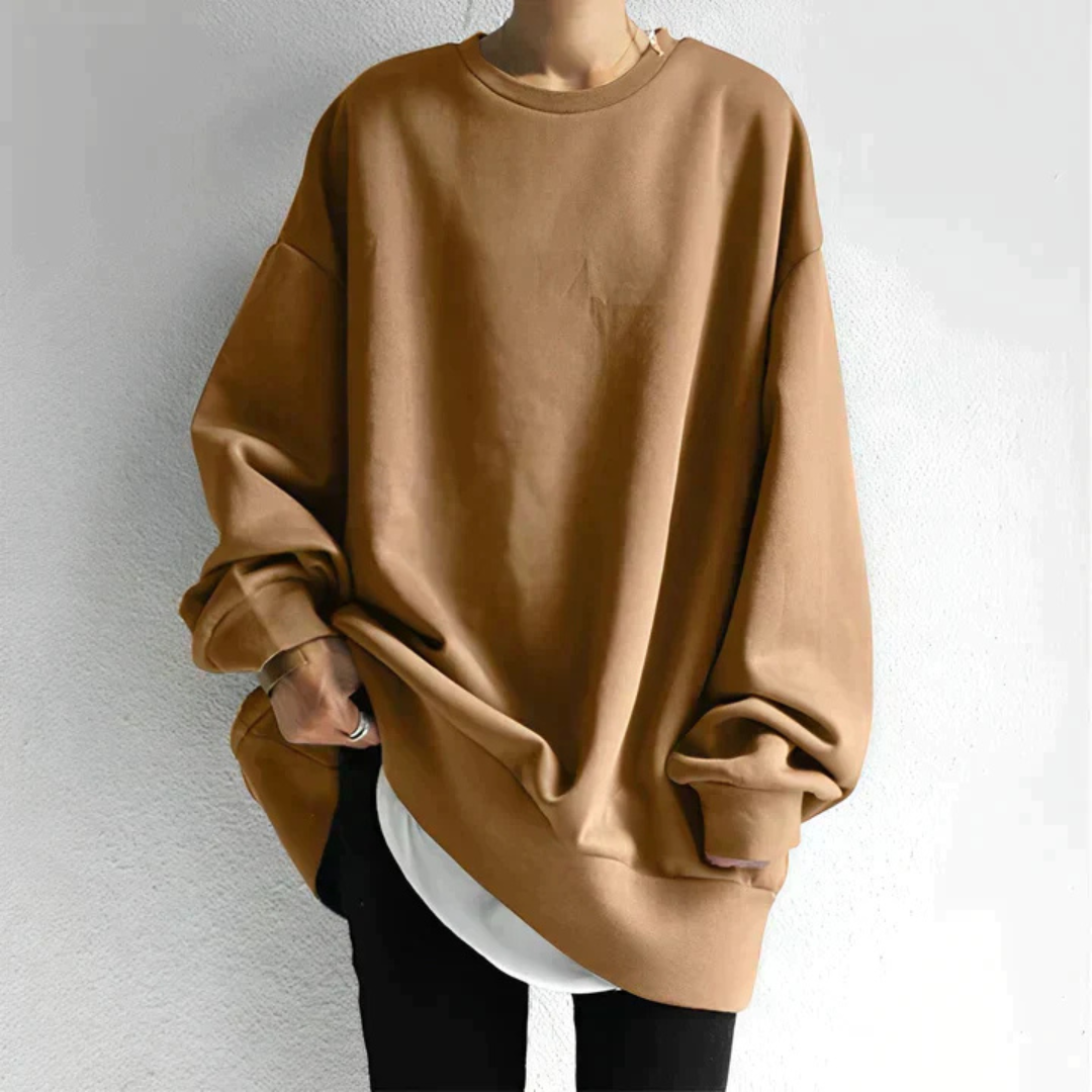 Liesbet | Dames Oversized Sweater Met Ronde Hals en Lange Mouwen