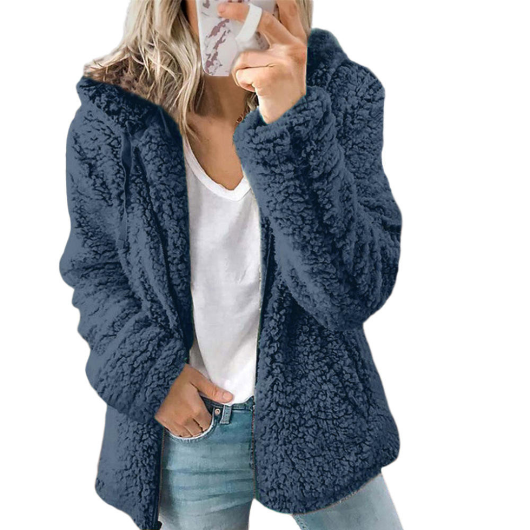 Heleen | Dames Fleece Winter Jas Met Capuchon