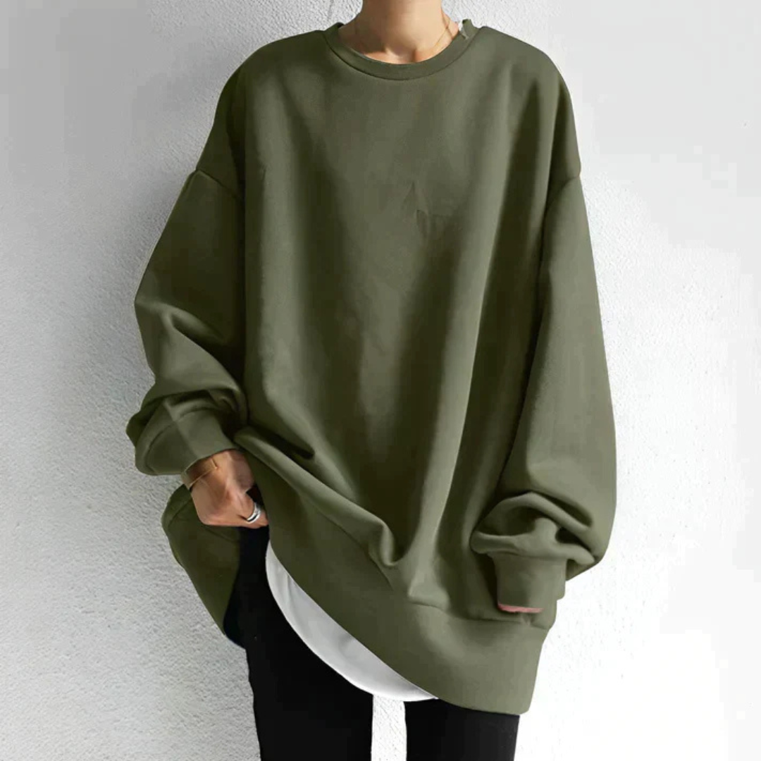 Liesbet | Dames Oversized Sweater Met Ronde Hals en Lange Mouwen
