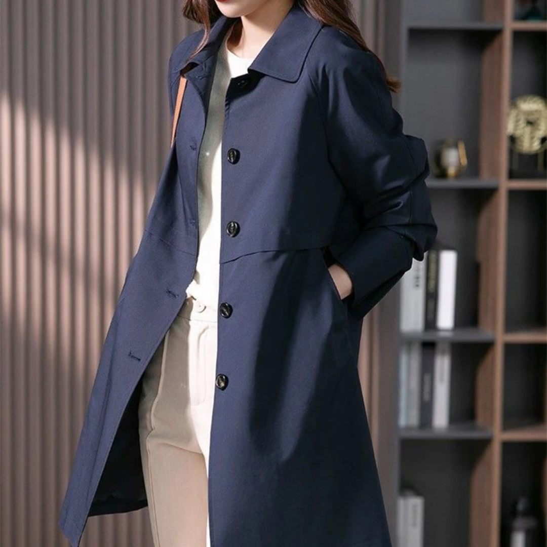 Isabella | Dames Trenchcoat met Knoopsluiting | Windbreaker Jas