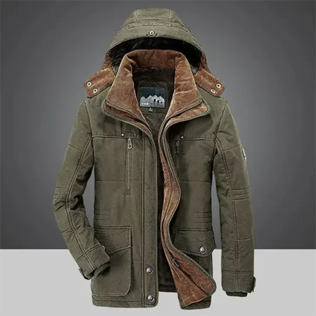 Matthijs | Heren Winter Jas | Warme Winddichte Parka met Bontkraag