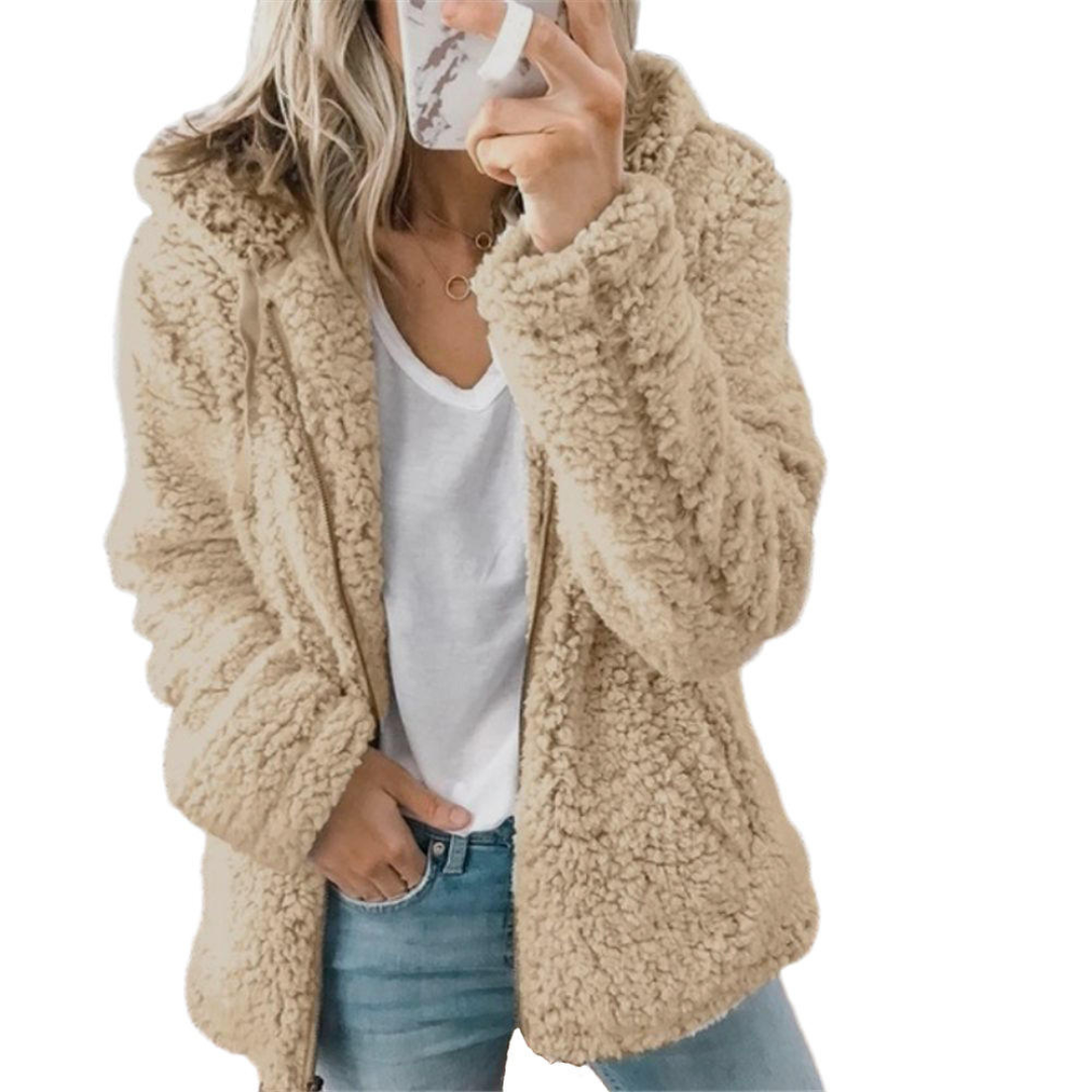 Heleen | Dames Fleece Winter Jas Met Capuchon