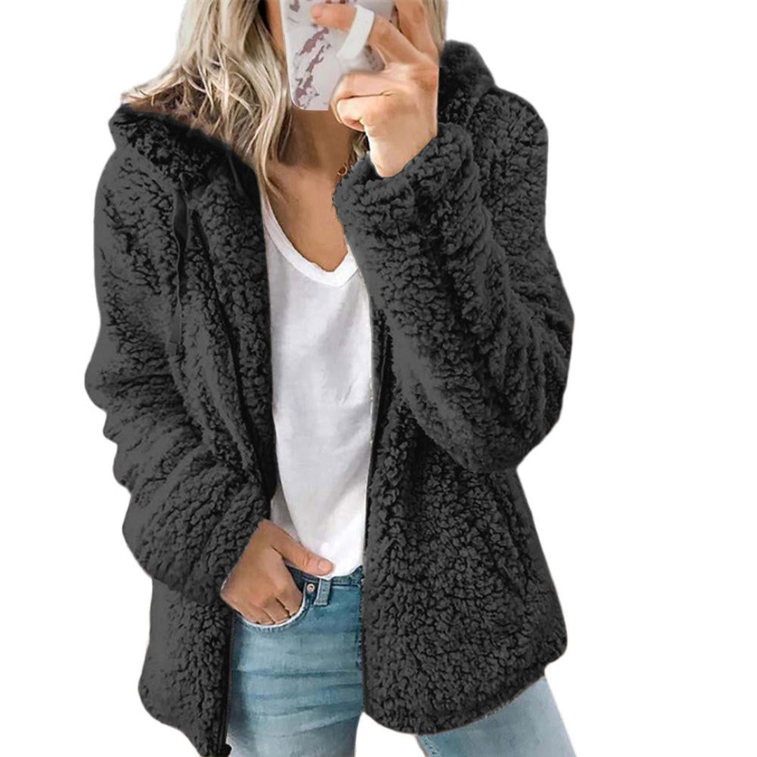 Heleen | Dames Fleece Winter Jas Met Capuchon