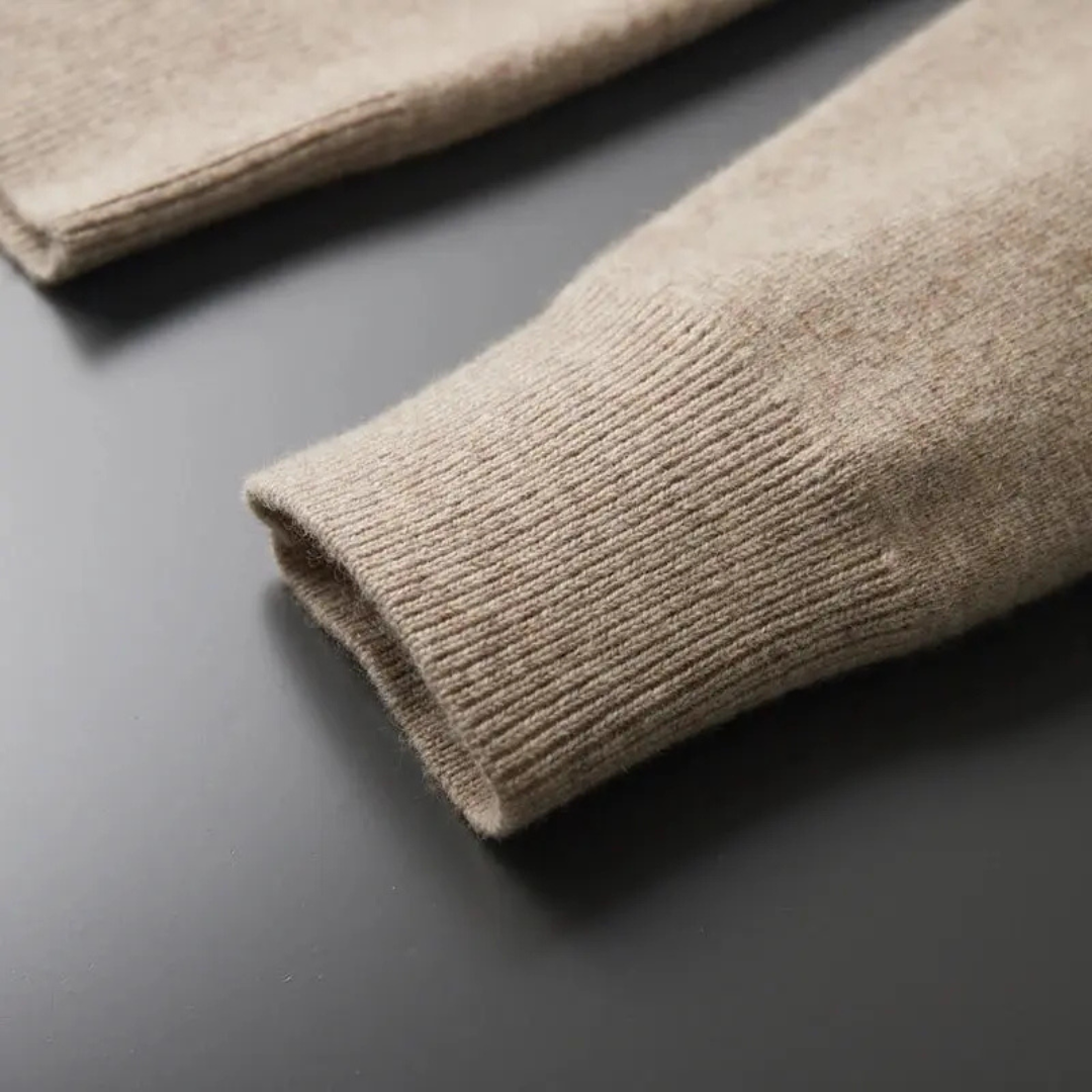 Quinten | Heren Gebreide Cardigan met Lange Mouwen en Kraag