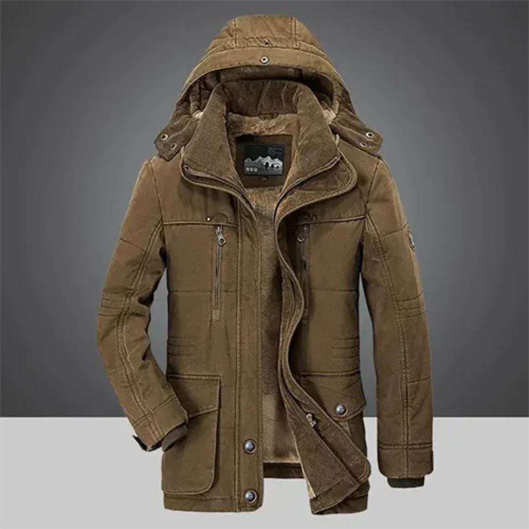 Matthijs | Heren Winter Jas | Warme Winddichte Parka met Bontkraag