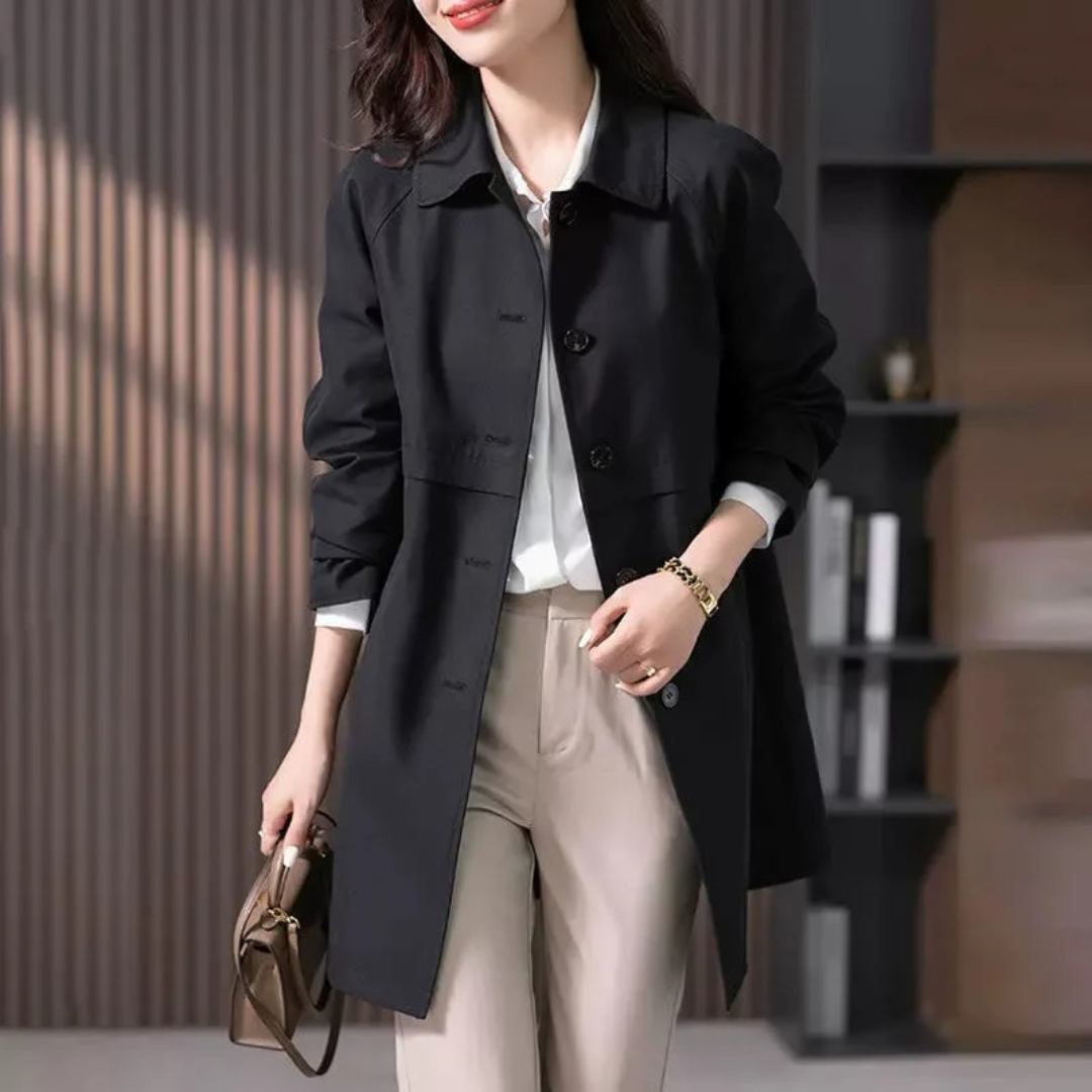Isabella | Dames Trenchcoat met Knoopsluiting | Windbreaker Jas