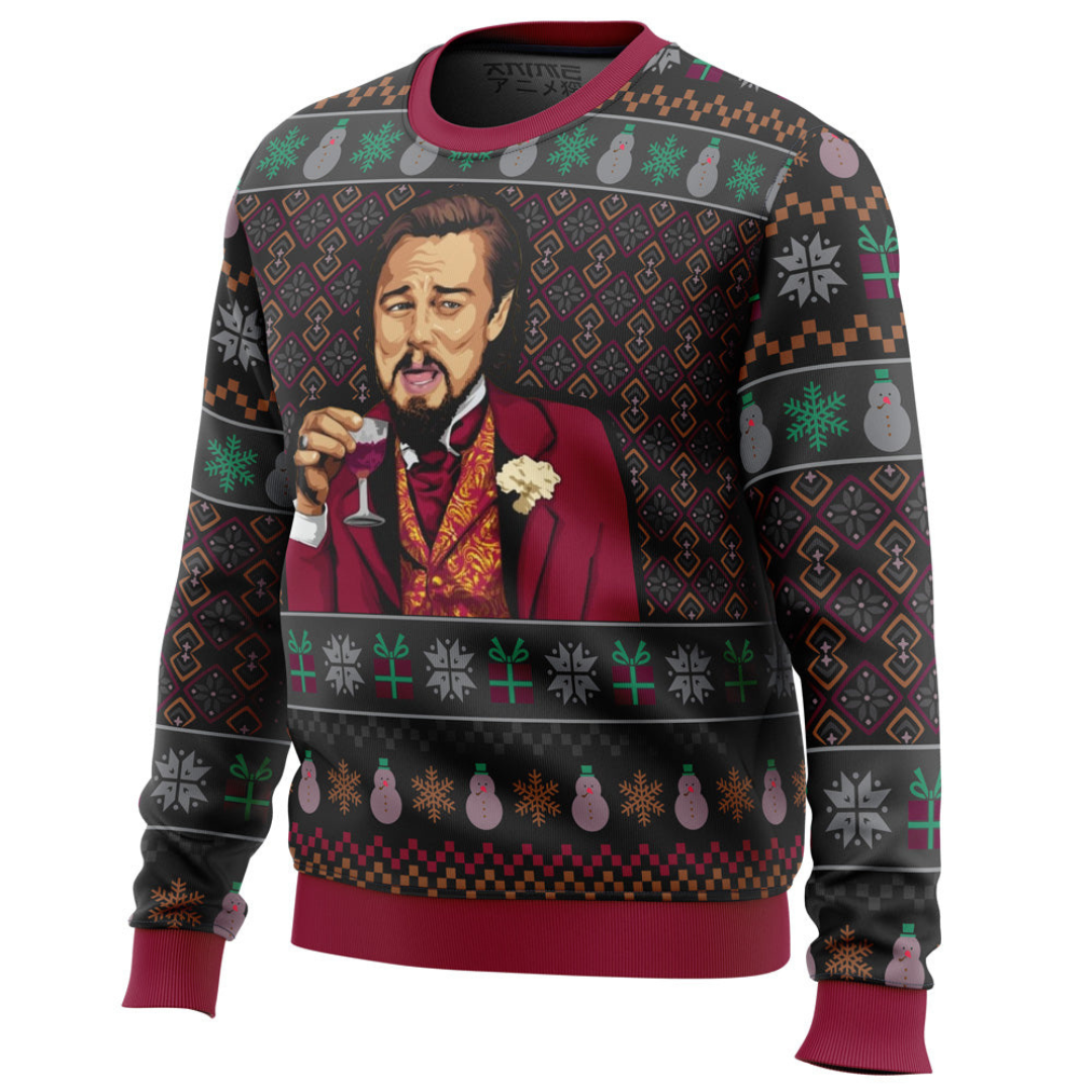 Andries | Heren (Foute) Kersttrui Met Lachende Leo DiCaprio Meme