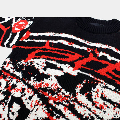 Unisex Graphic Knit Sweater – Stijlvolle Comfort voor een Statement Look