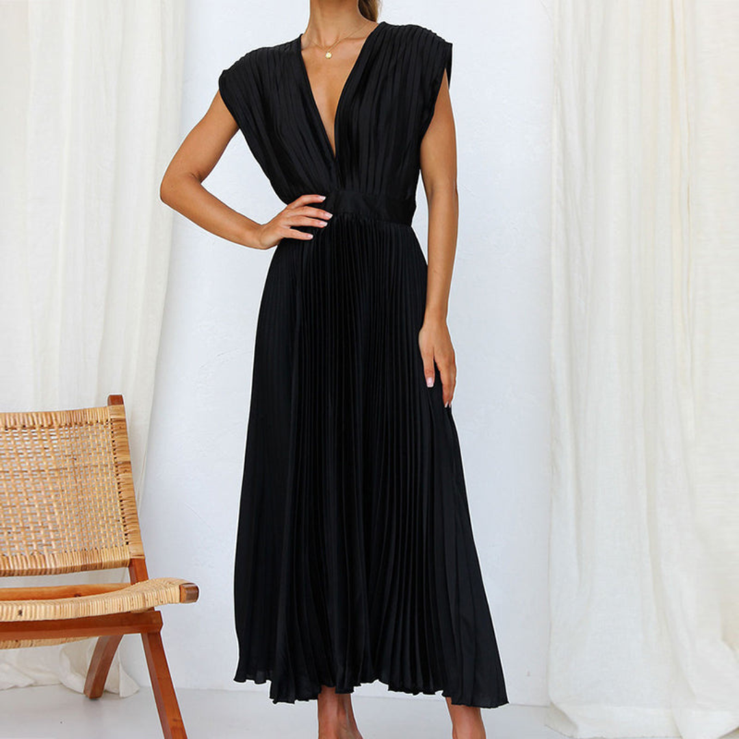 Eva | Dames Jurk | Midi met V-hals