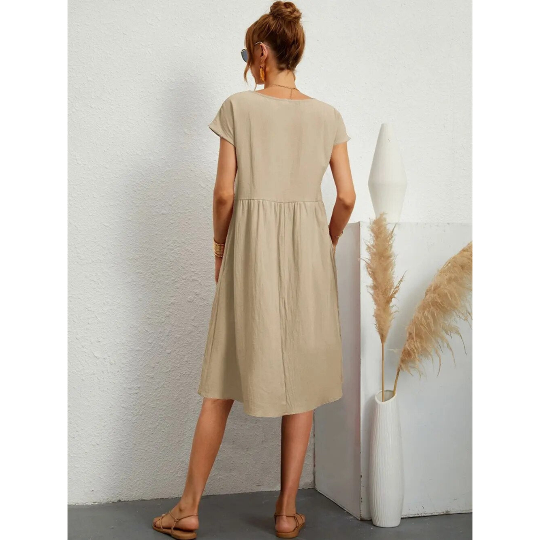 Tess | Dames Jurk | Midi met luchtige stof
