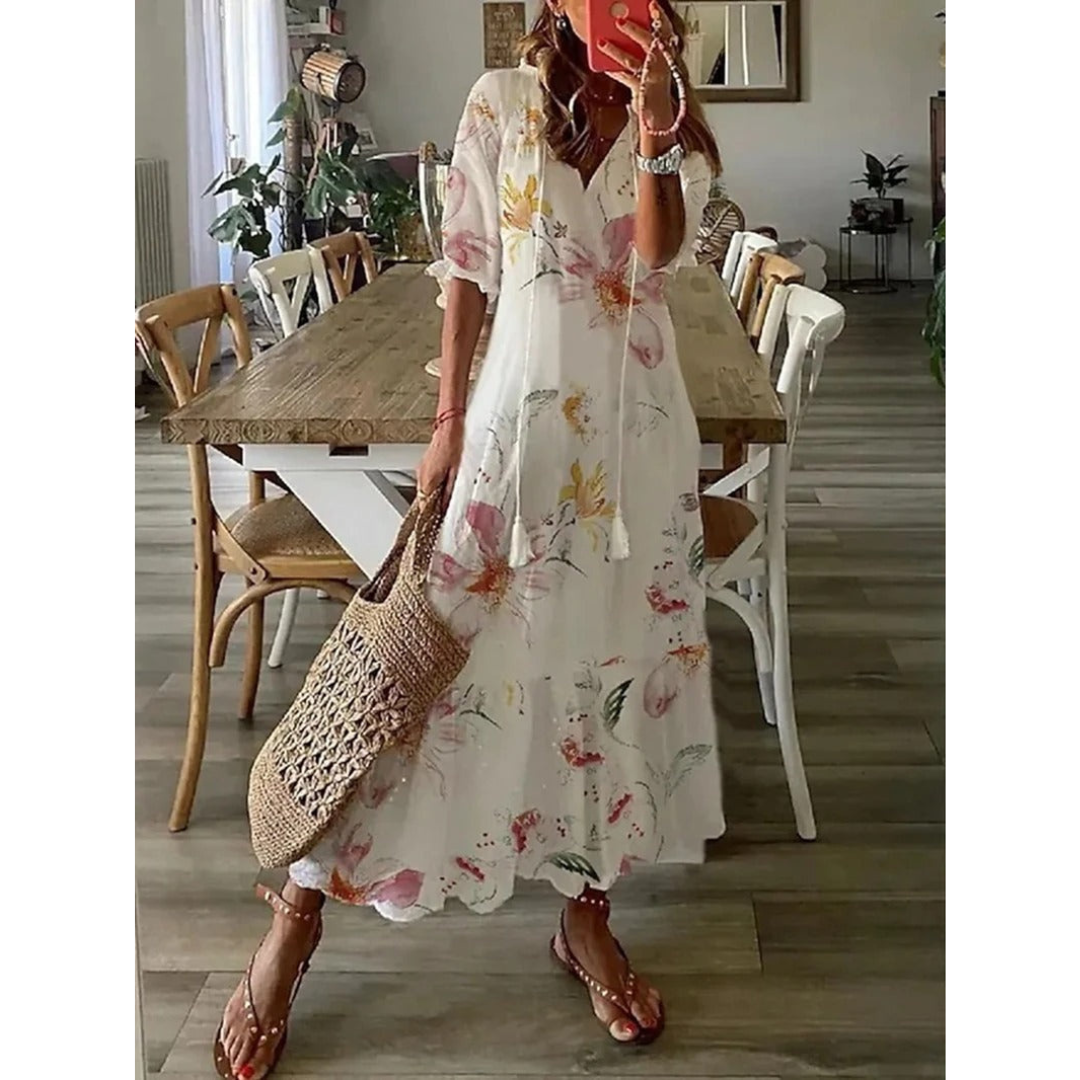 Feline | Dames Jurk | Maxi met Patroon